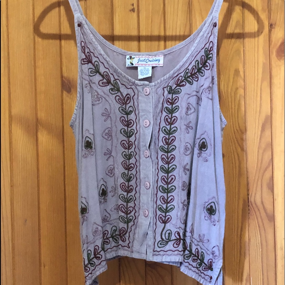 Vintage Just Cruising Adjustable Strap Summer Top Size Medium